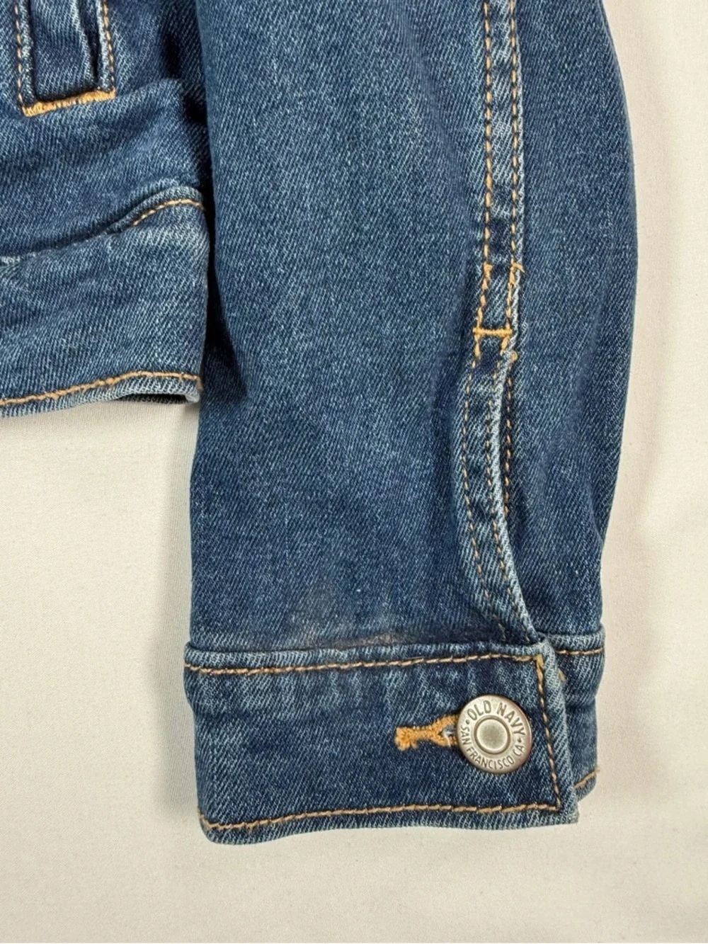 OLD NAVY Girls Denim Jean Jacket Medium 8 Classic Trucker Blue‎ Casual Retro